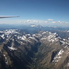 Flugwegposition um 14:04:23: Aufgenommen in der Nähe von Gemeinde Muhr, 5583, Österreich in 3595 Meter